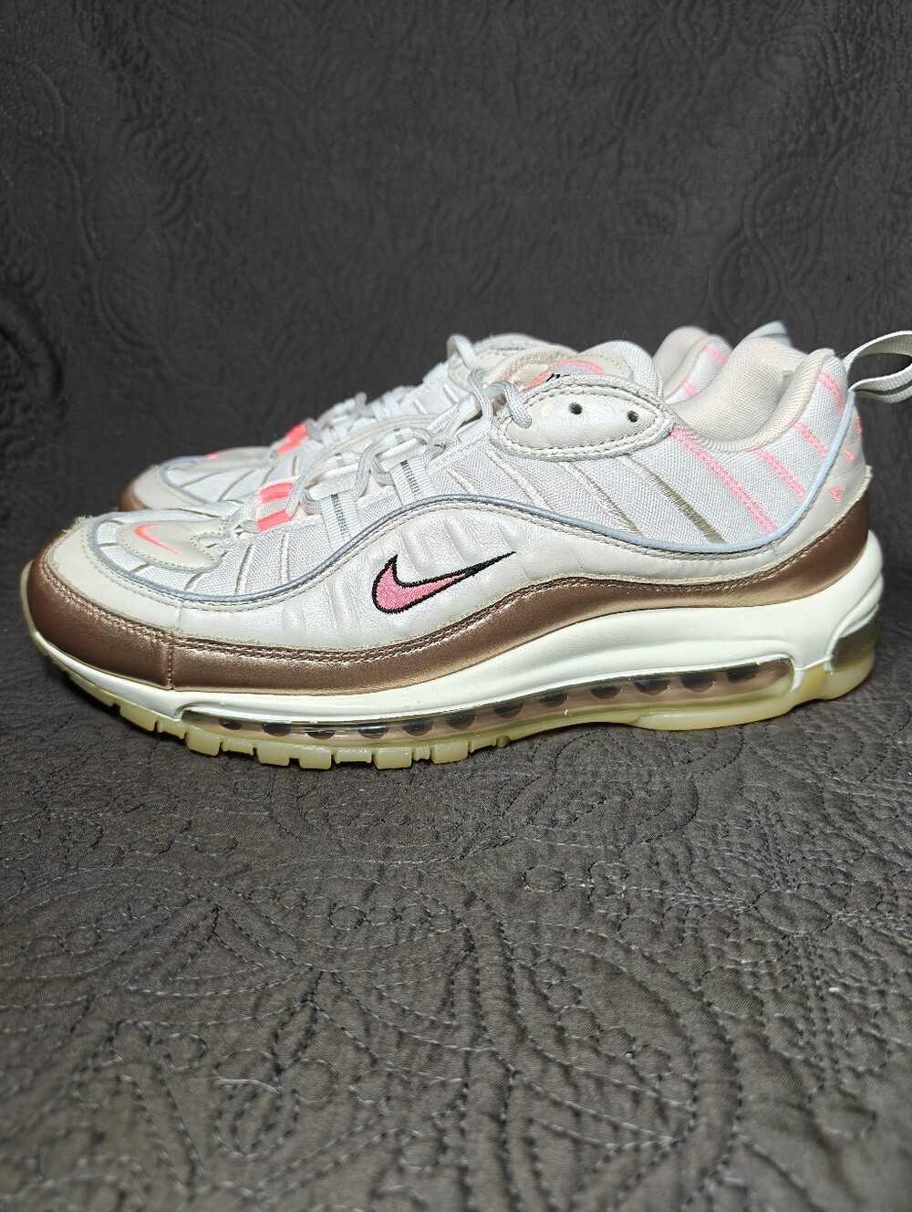 Nike Air Max 98 Orewood White/Rose Gold/Pink Retro Women's Sneakers Size 11